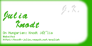 julia knodt business card